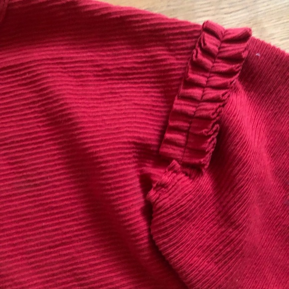 Zara Red Ruffle Sleeve Dress - Picture 4 of 7